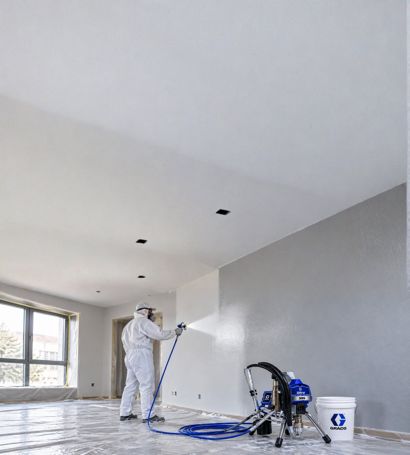 Professional airless spray painting